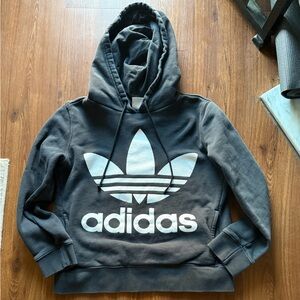 Adidas Black Hoodie with White Tag